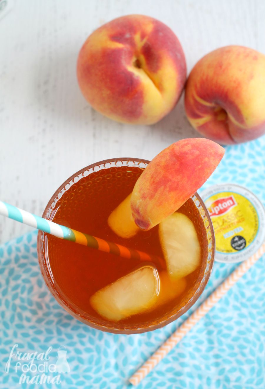 Frugal Foodie Mama Peach Mango Iced Tea For One