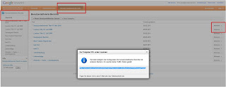 Google Analytics - benutzerdefinierte Berichte teilen