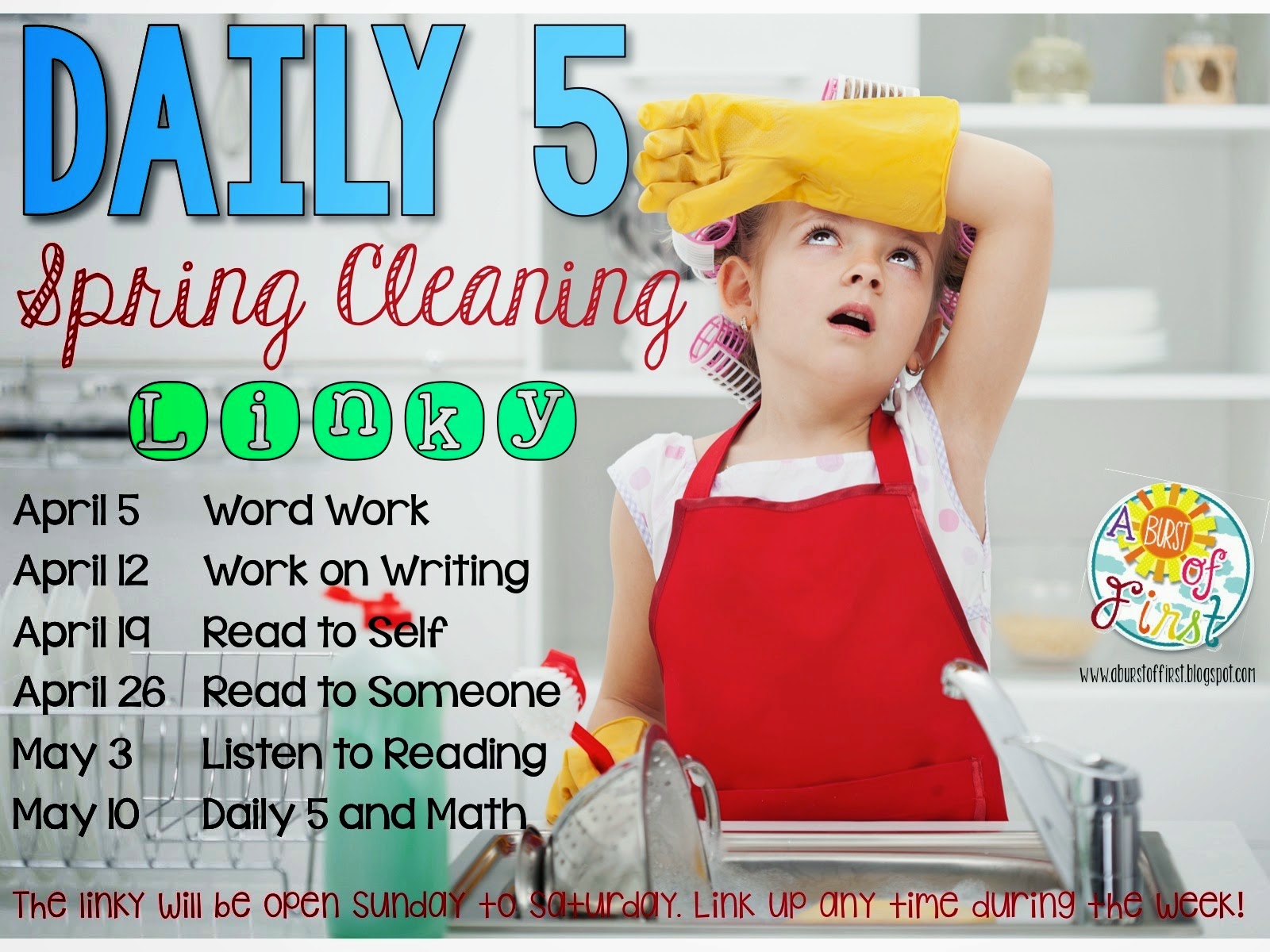 daily five spring cleaning work on writing a burst of first
