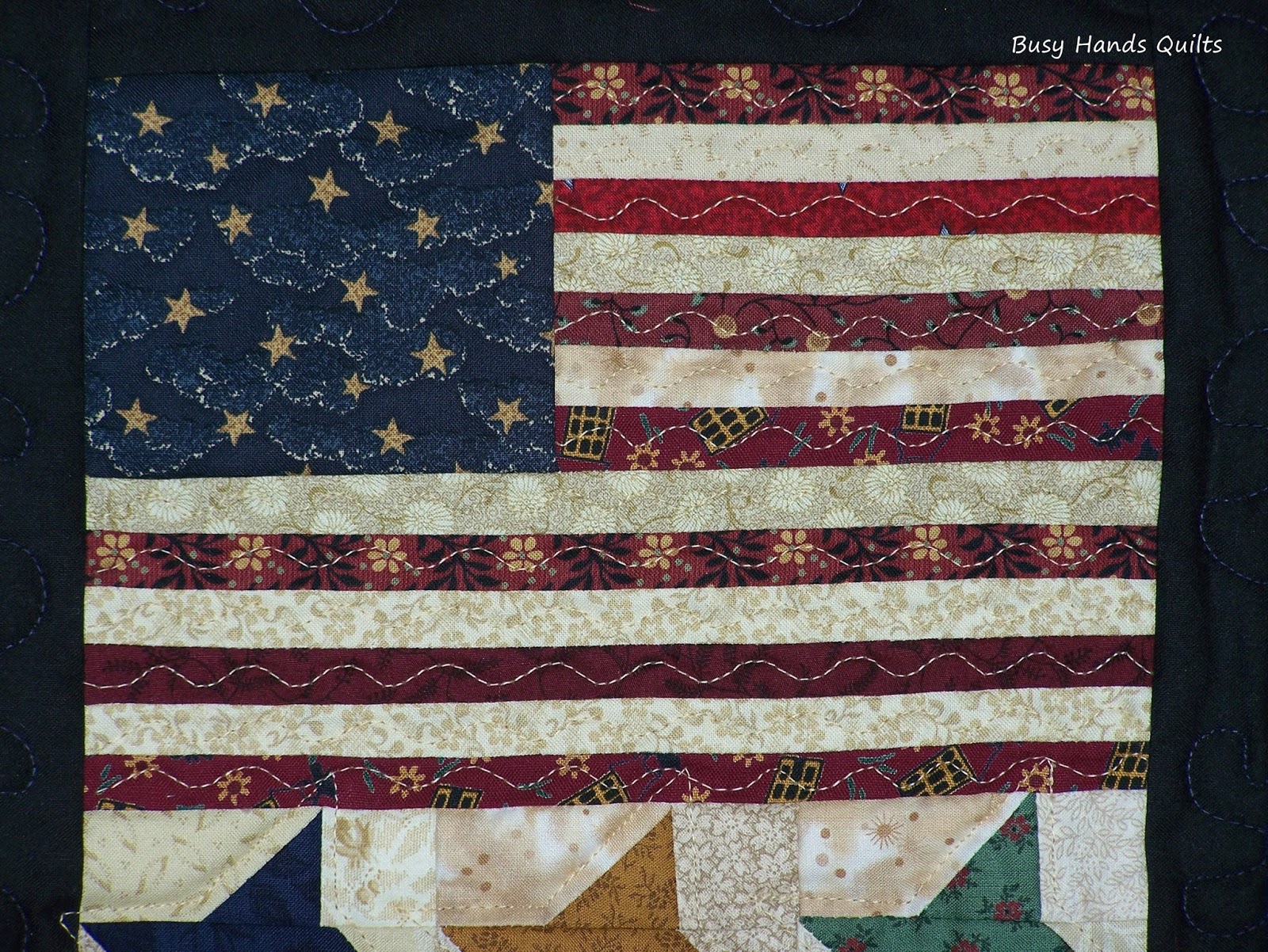Busy Hands Quilts American Flag Wall Hanging in Thimbleberries