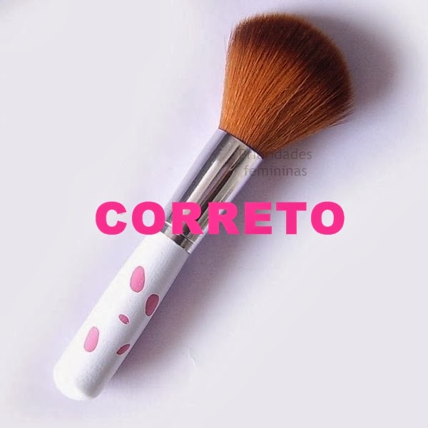 Pincel correto para passar blush pincel de blush