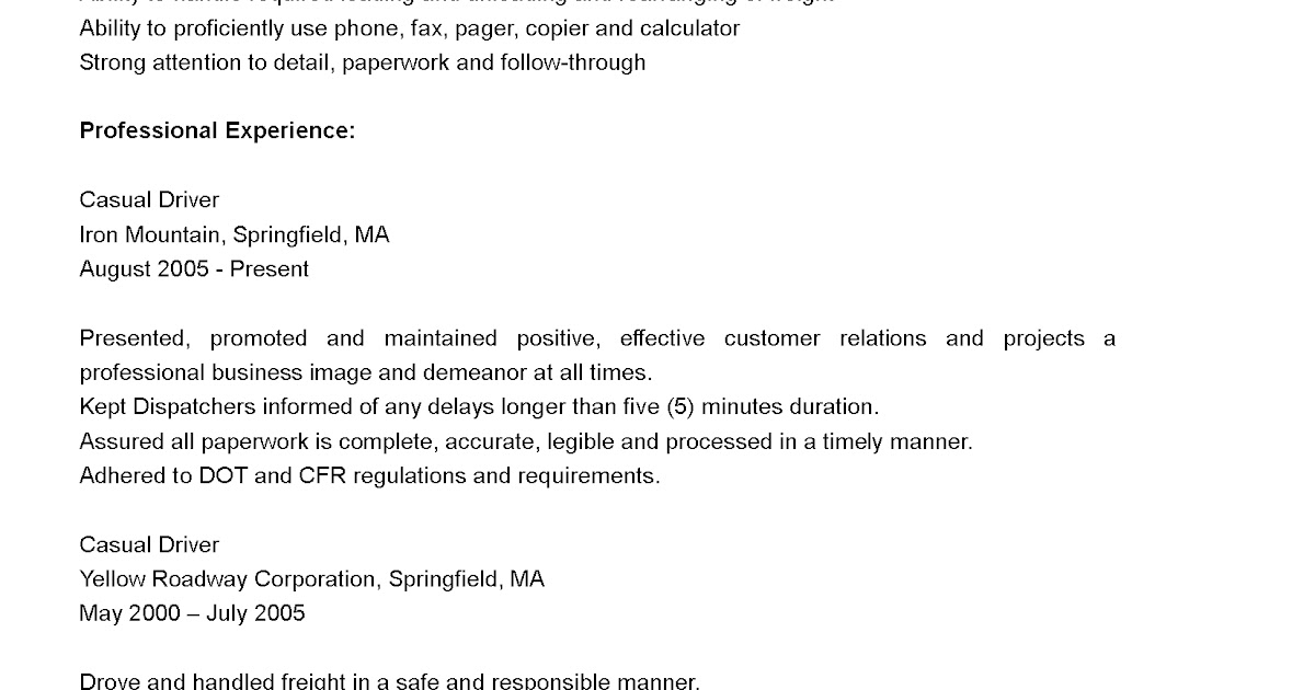 Casual Driver Sle Resume casual resume 28 images driver resumes casual driver resume sle 5 format of informal email Casual Driver Sle Resume casual resume 28 images driver resumes casual driver resume sle 5 format of informal email