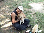 Playing with lion cubs