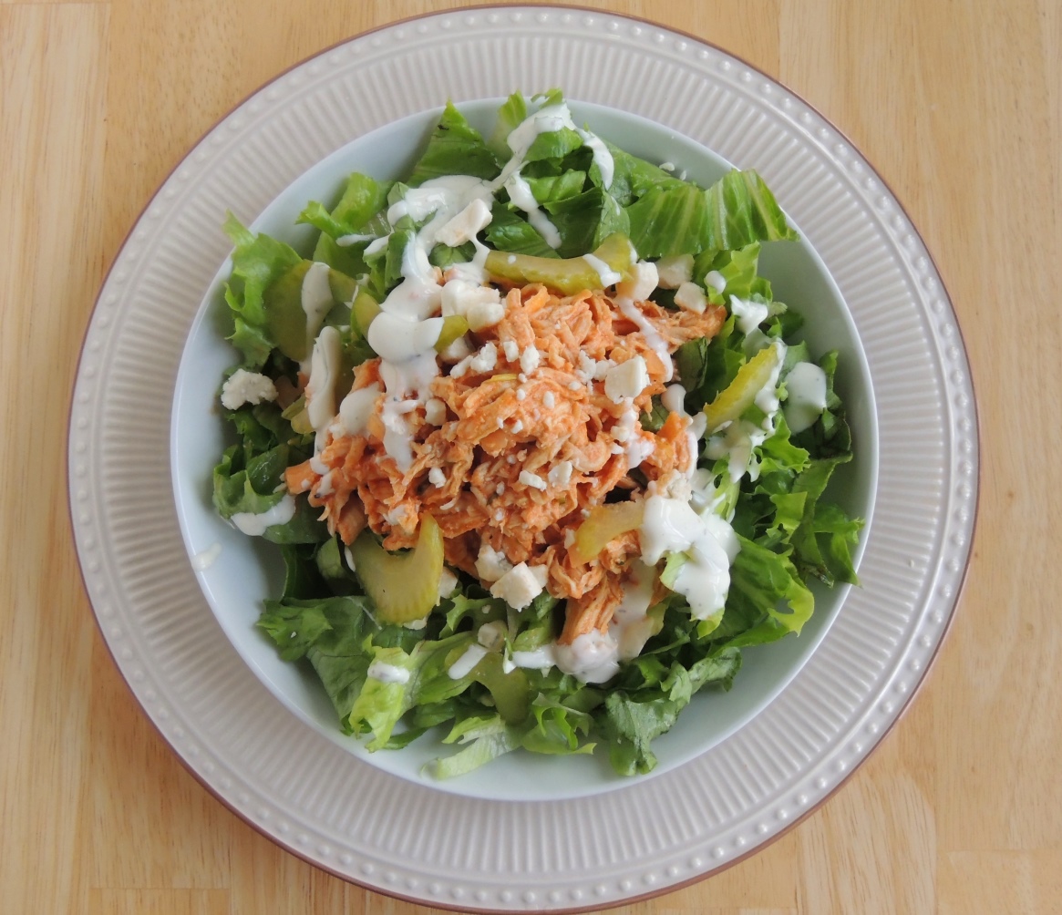Leave a Happy Plate Buffalo Chicken Salad with Pickled Celery