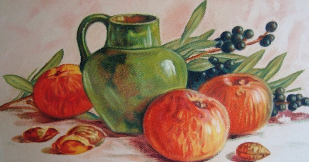 Блог Андрея Волкова Натюрморт с кувшином и яблоками