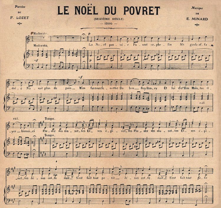 Images d'autrefois Partition de musique ancienne
