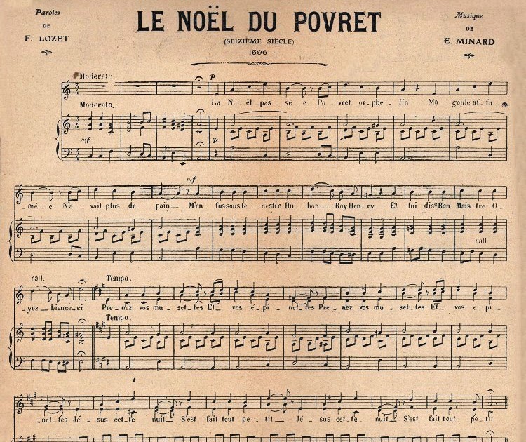 Images d'autrefois Partition de musique ancienne