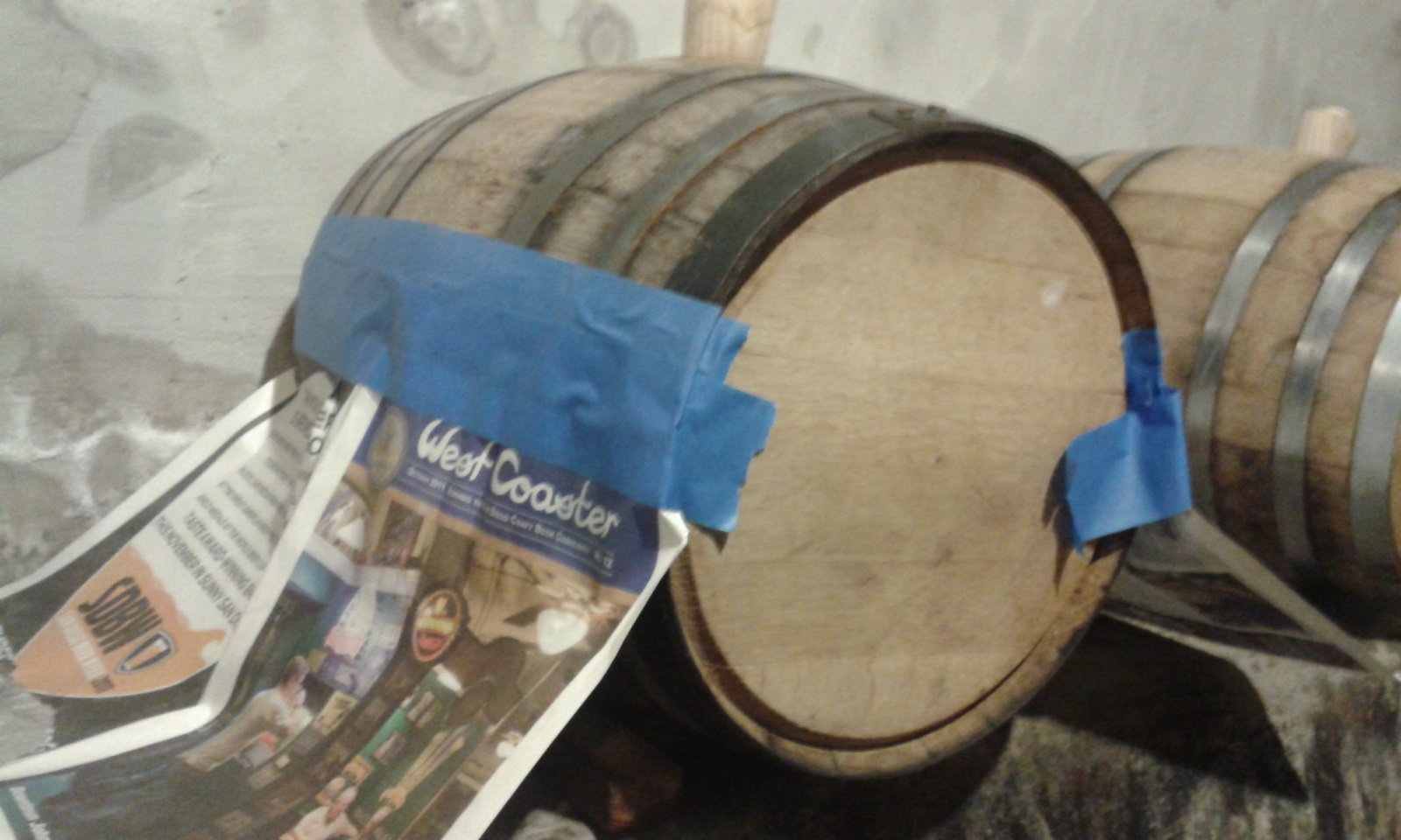 Funk Factory Geuzeria Paraffin waxing a barrel.