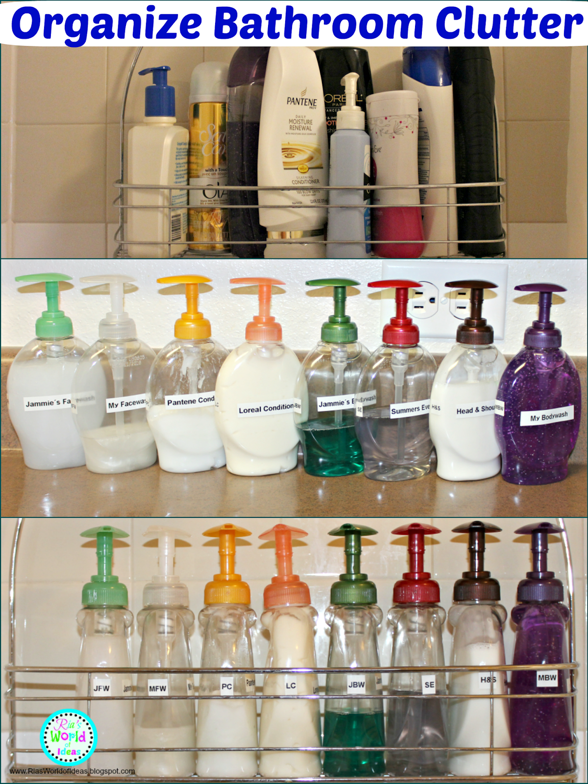 Ria's World of Ideas Organize Bathroom Clutter