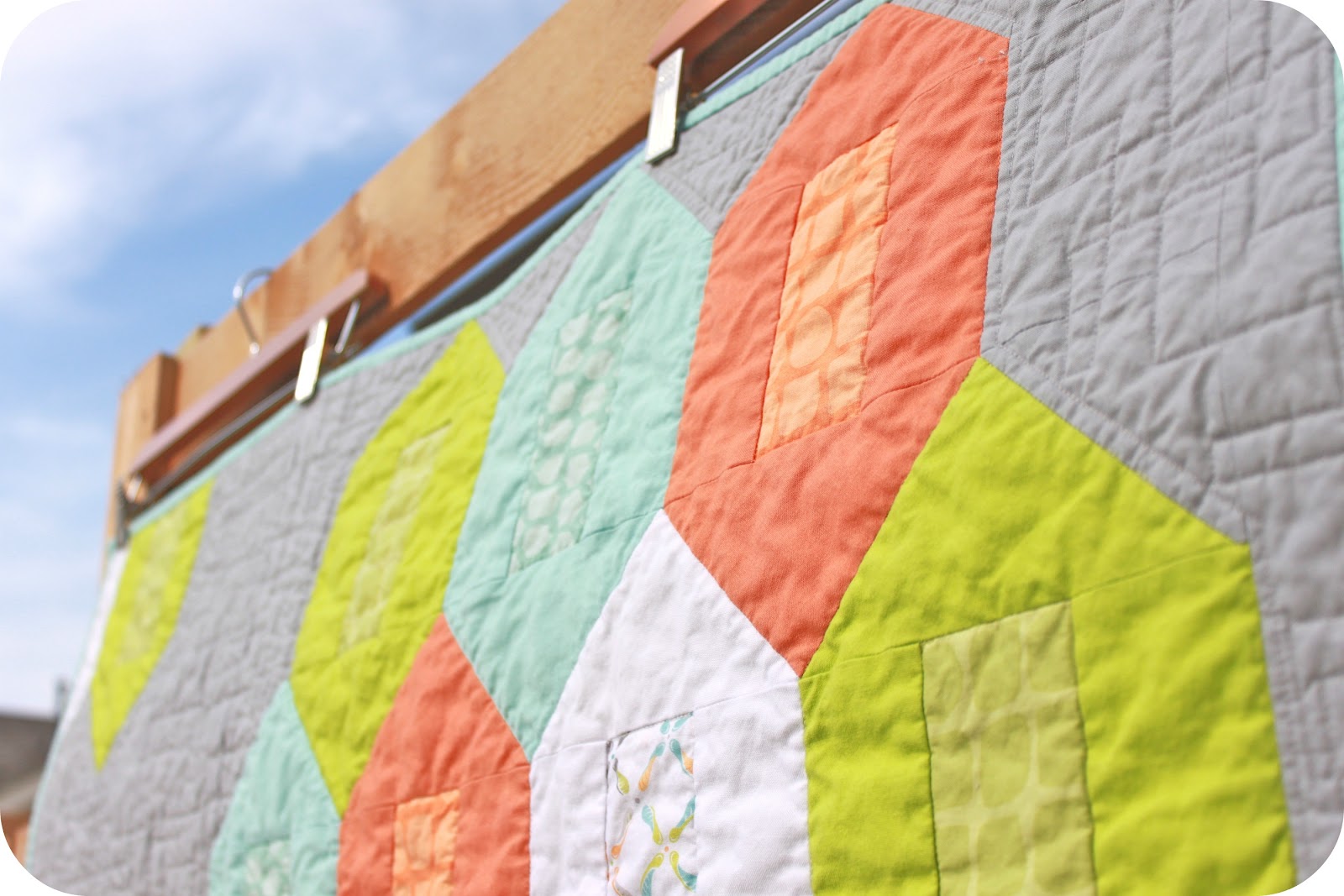 Sewing Over Pins Finished Marine Den Quilt