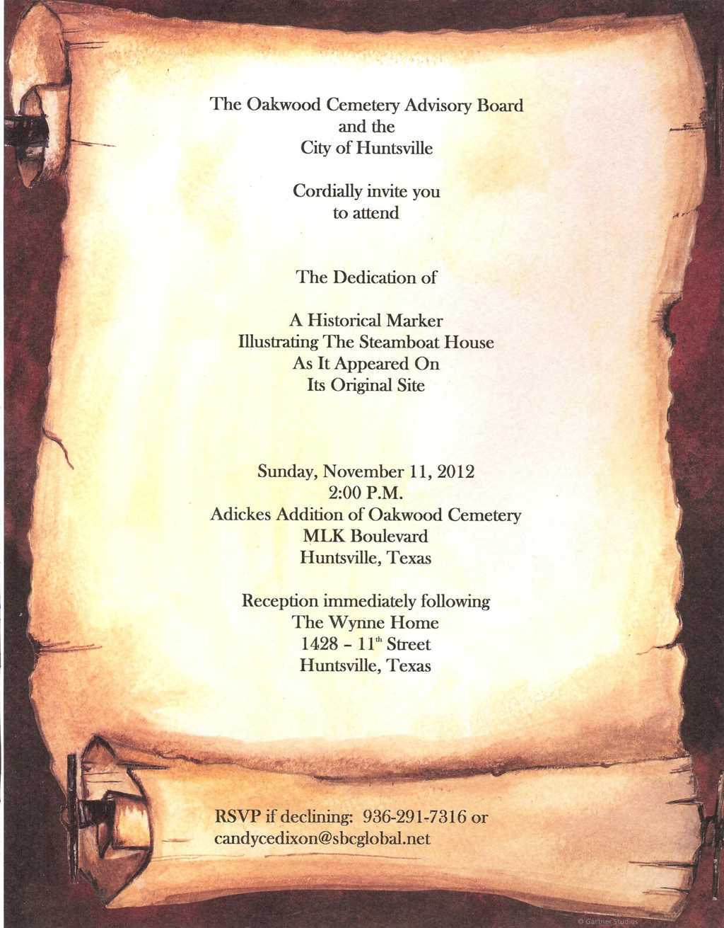 Texas History Page Steamboat House Historical Marker Dedication