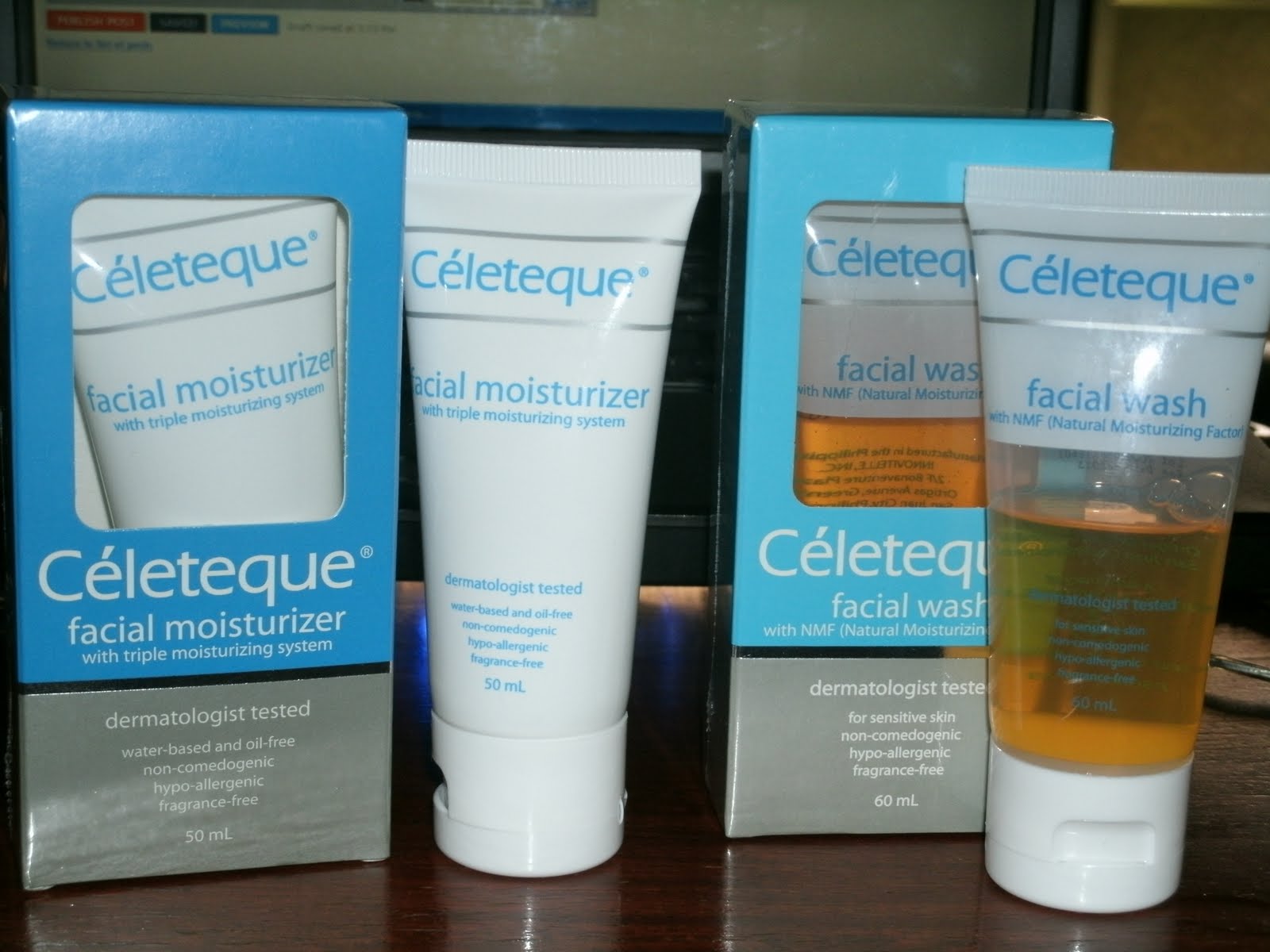 Review Celeteque Facial Wash and Moisturizer plus a great deal