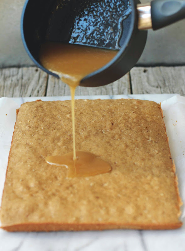 Milk and Honey Maple Pecan Blondies with Maple Butter Glaze