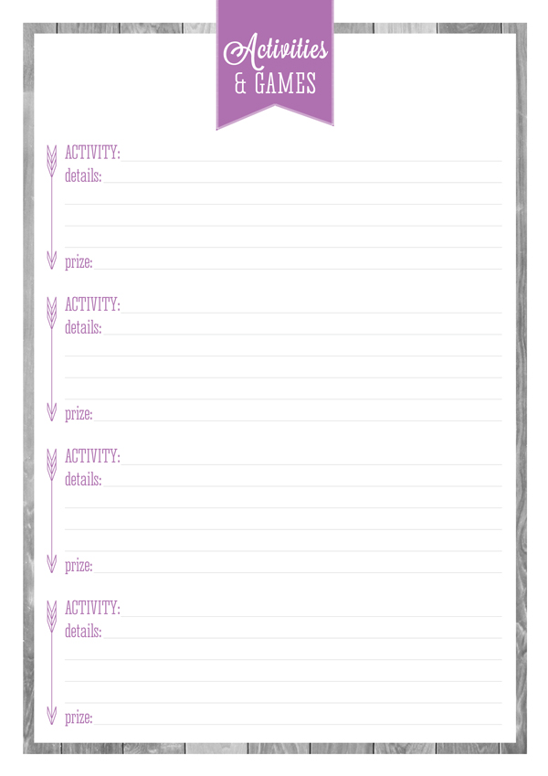 activity planners