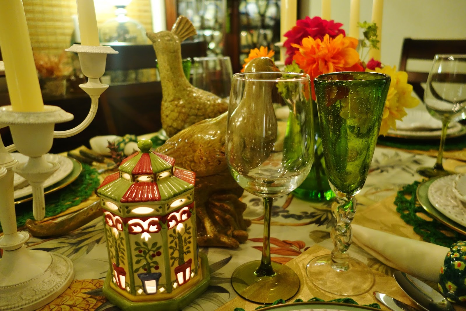 Christine's Home and Travel Adventures White Turkey Salad Plates, a