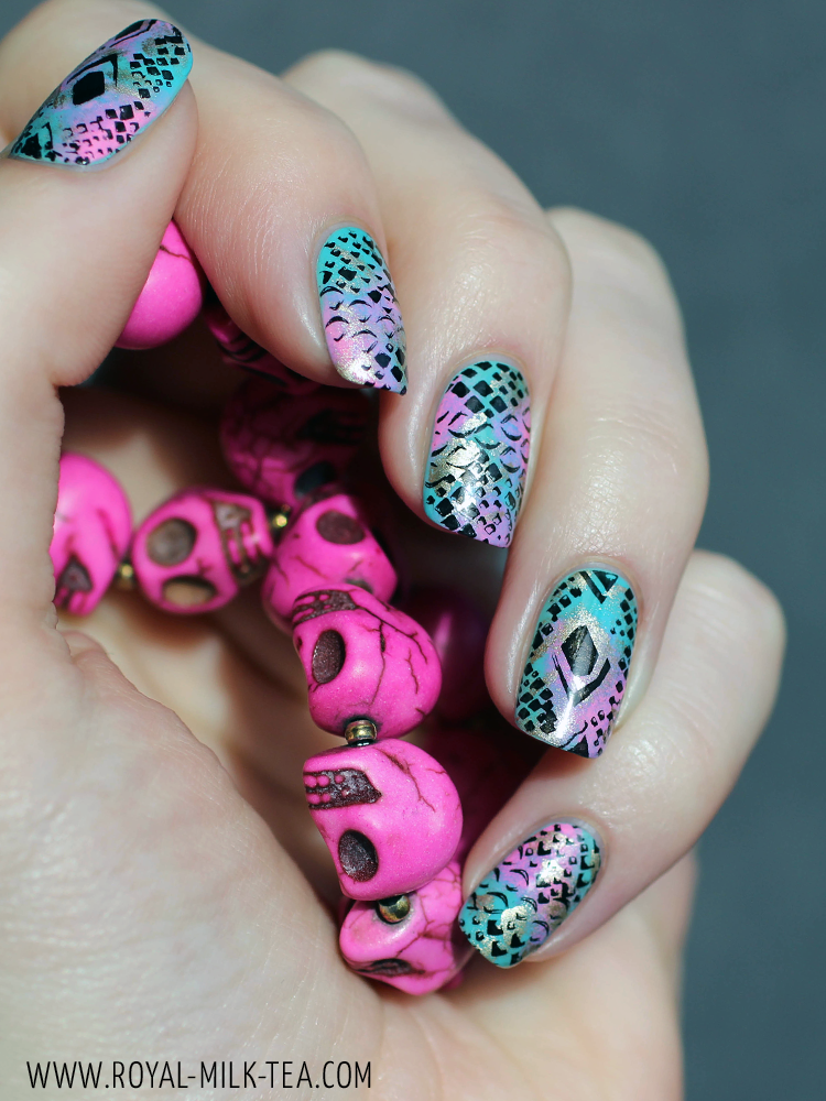 Royal Milk Tea: Tieks Electric Snake Nails