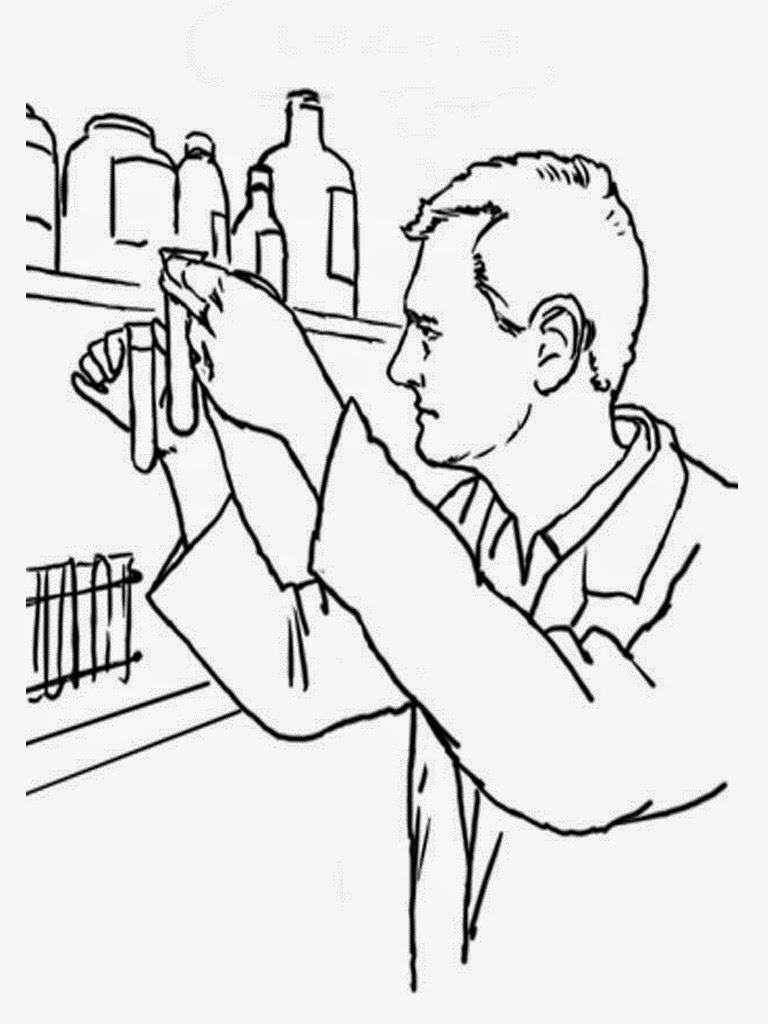 28 Scientist Coloring Page Science Coloring Page