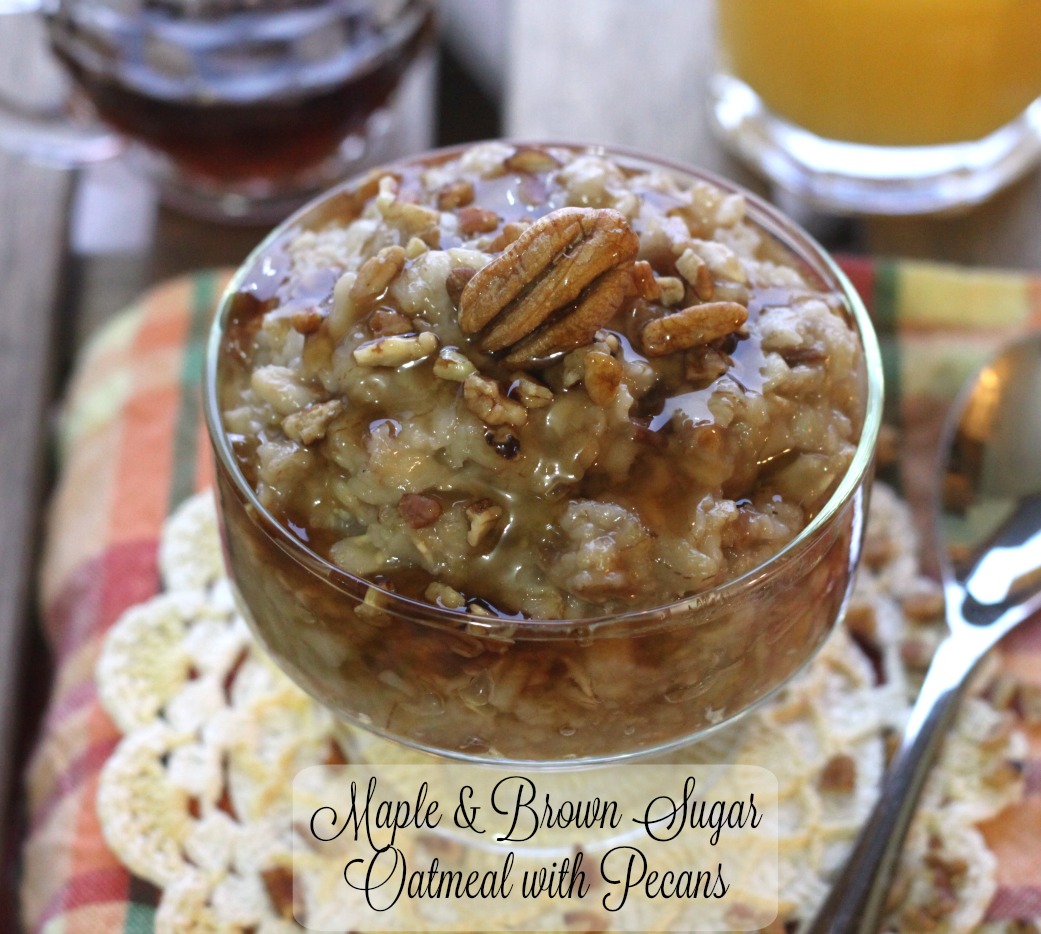Crazy for Cookies and more Maple and Brown Sugar Oatmeal with Pecans