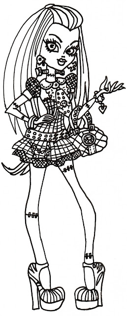 Free Printable Monster High Coloring Pages: Free Frankie Stein Coloring ...