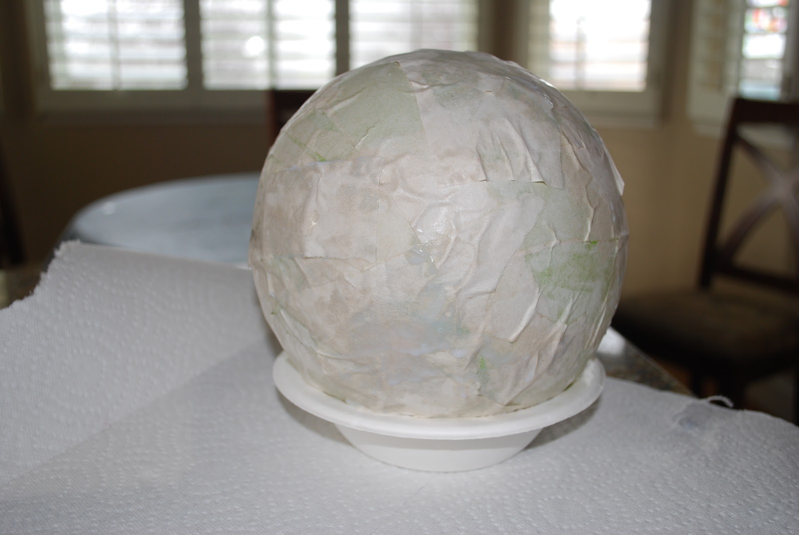 Papier Mache Moon from BabbaBox Mess For Less