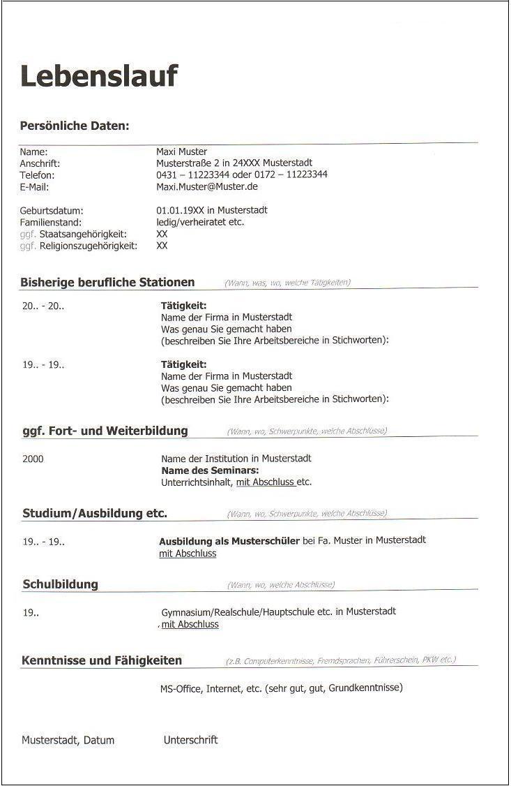 Lebenslauf Muster Dokument Blogs Lebenslauf Muster Dokument Blogs