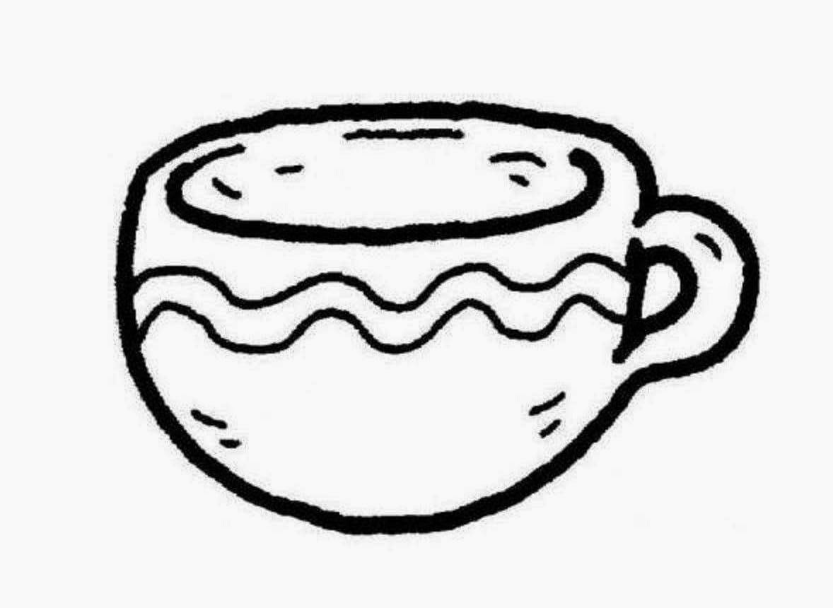 Coffee Cup Coloring Drawing Free wallpaper