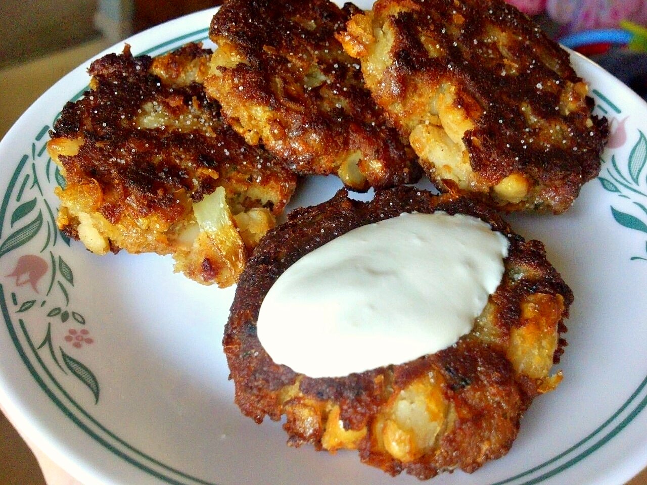 Diary of a Foodie Mama White Bean Patties with GarlicLime Sauce