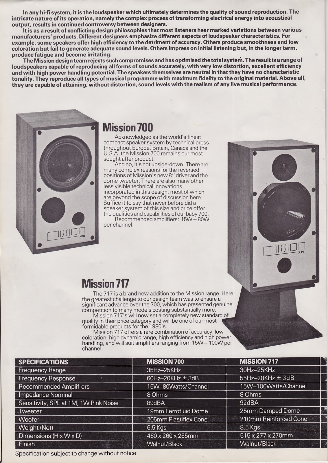 Recomendación para B&W dm602 Mission+700+brochure