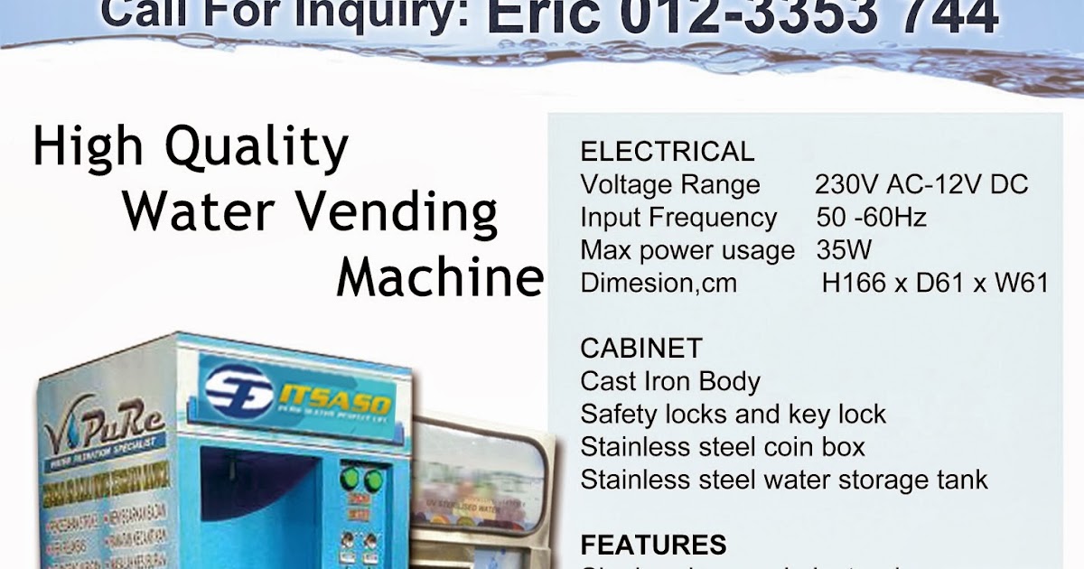 Itsaso Marketing Sdn Bhd (874472V) Water Vending Machine Supplier