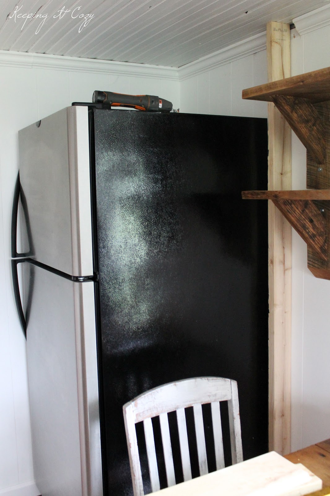 How to update kitchen cabinets Small Kitchen Refrigerator Cabinet