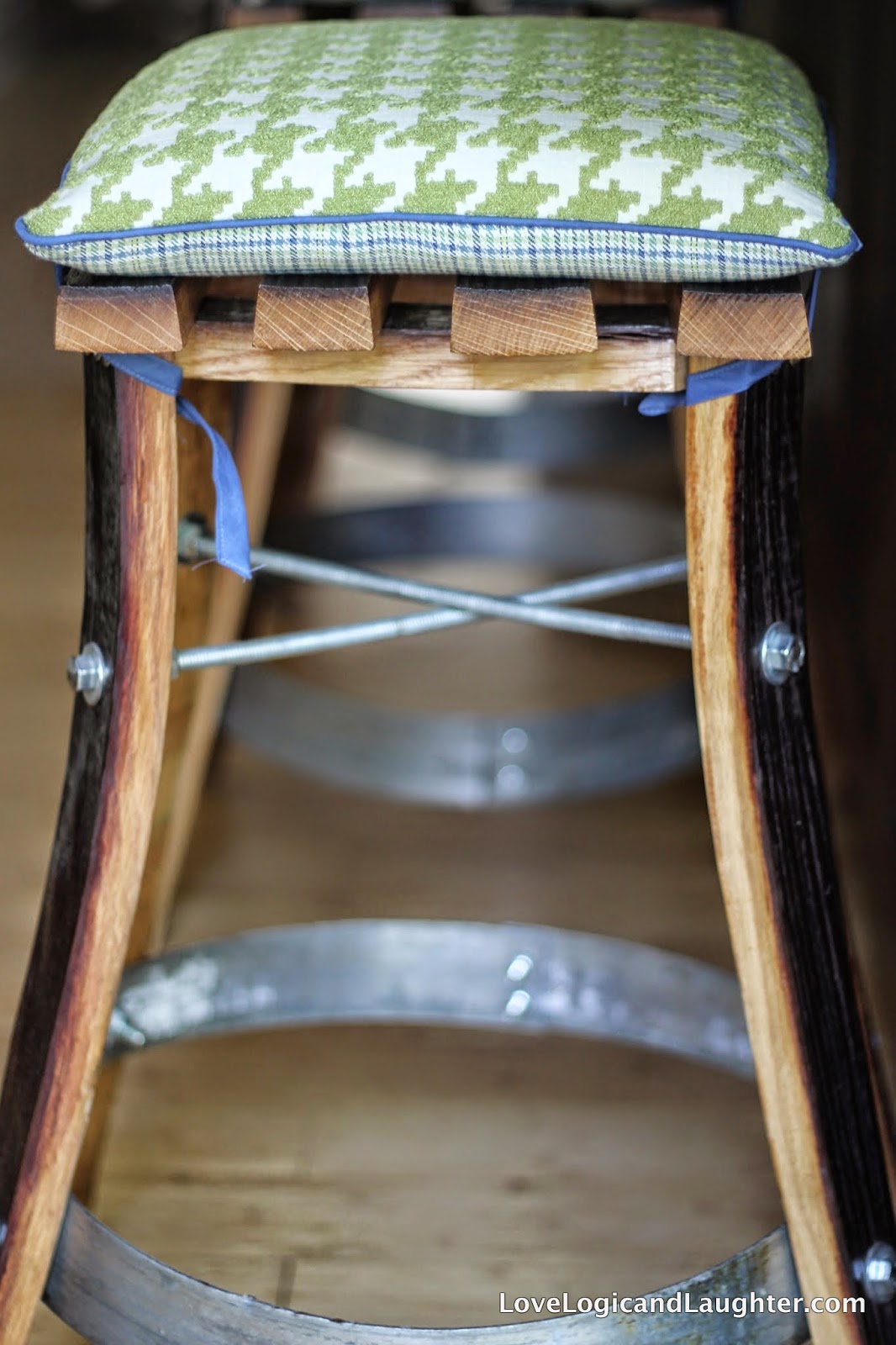 Sewing Kitchen Bar Stool Chair Pads {That Are Both Reversible