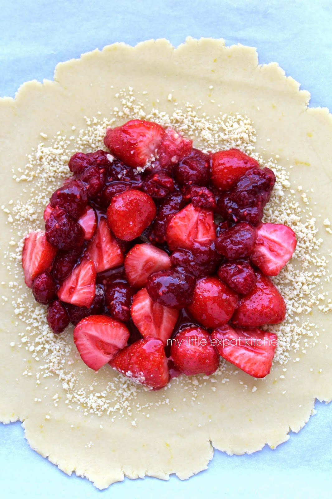 My Little Expat Kitchen Strawberry and raspberry galette