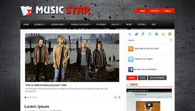 MusicStar Blogger Template