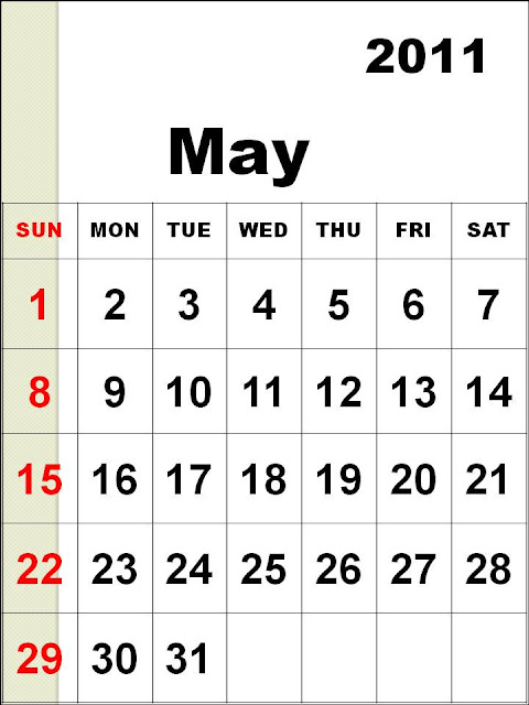 may calendar 2011 with holidays. Number of holidays events may