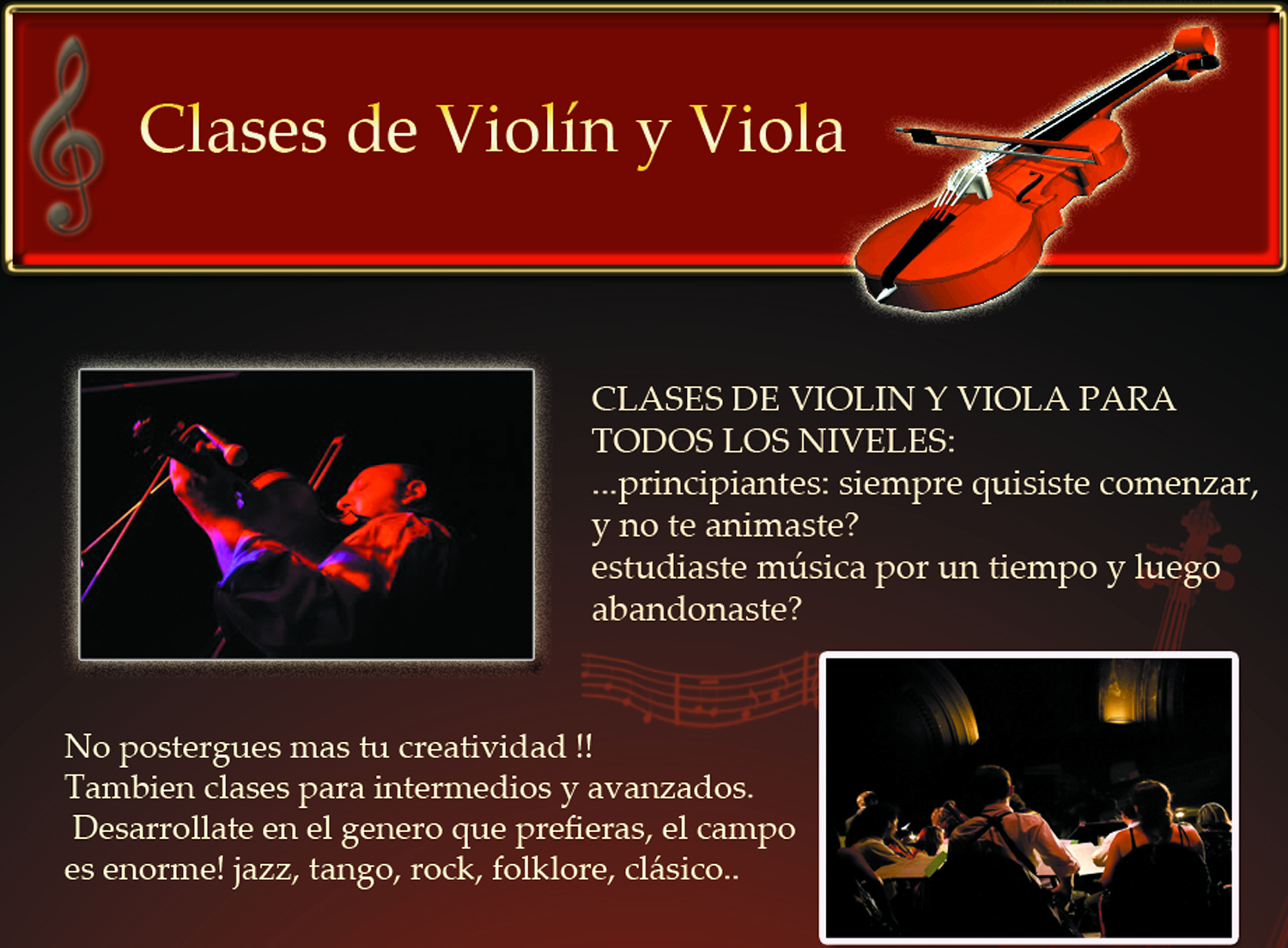 Violin viola cello clases de violin