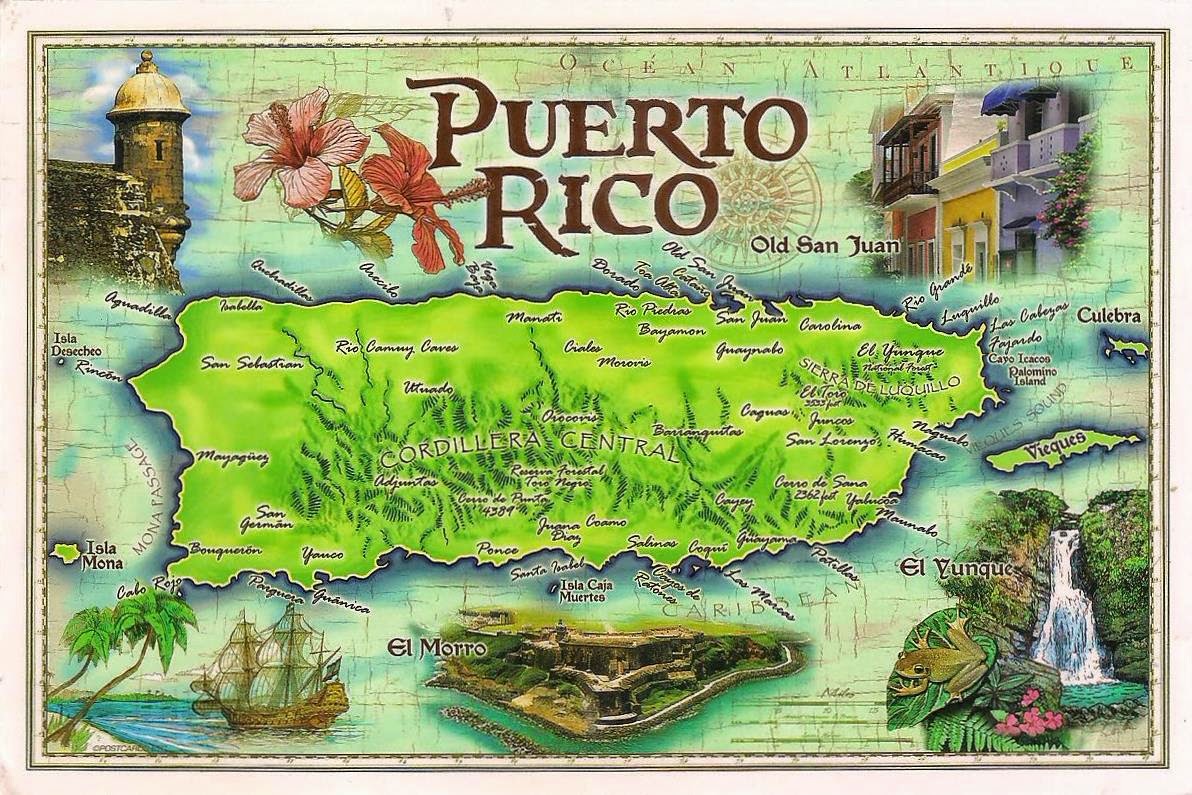 thank you so much charlie for sharing with me this wonderful postcard with classic styled puerto rico map thank you so much charlie for sharing with me this wonderful postcard with classic styled puerto rico map