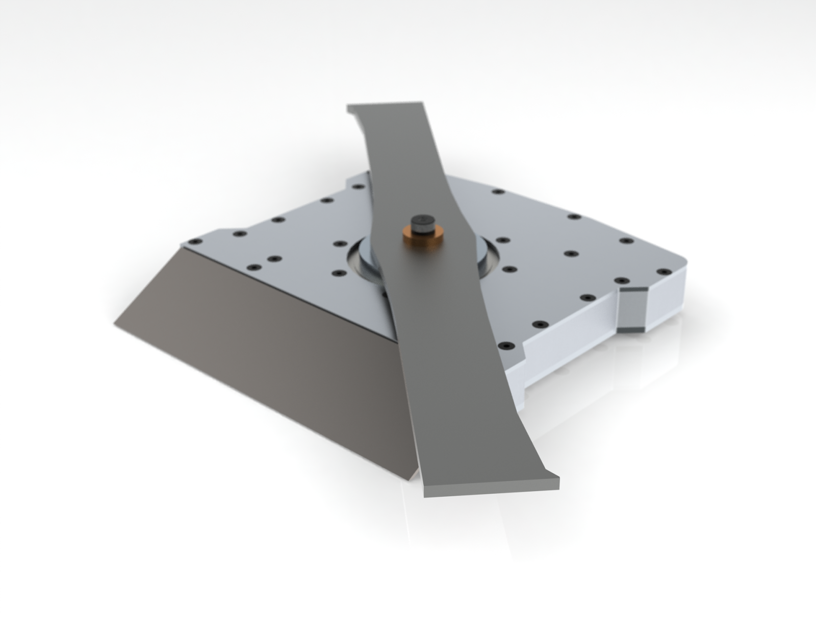 aaronbot3000 Final Exam Flat, oversizedbar spinner combat robot