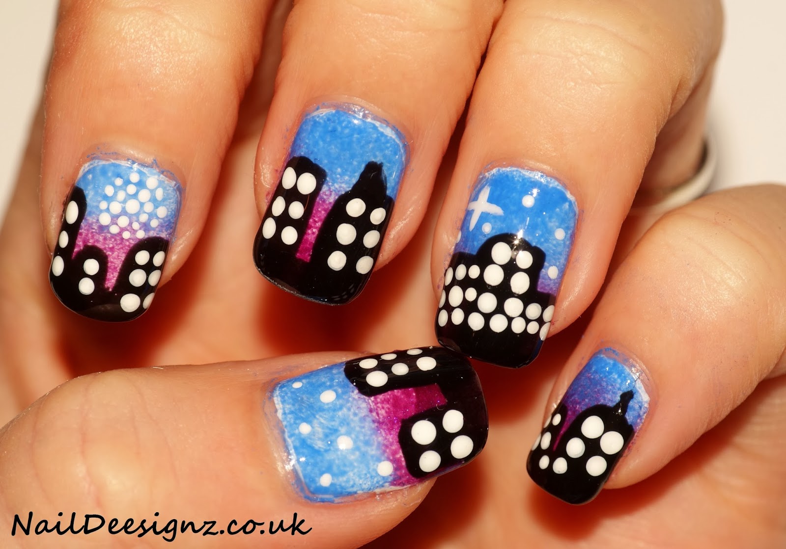 9. Sparkly Fireworks Nail Art Tutorial - wide 5