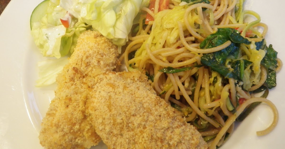 Cooking with Claire Baked Parmesan Chicken Tenders and Lemon Zucchini