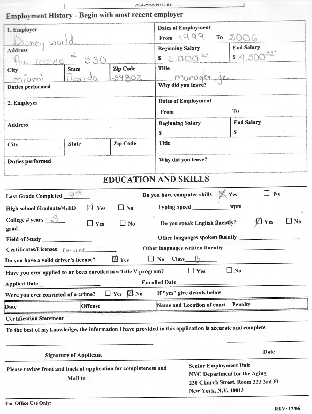 solicitudes de empleo