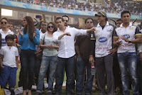 Salman, Daisy, Huma & Shruti at CCL match