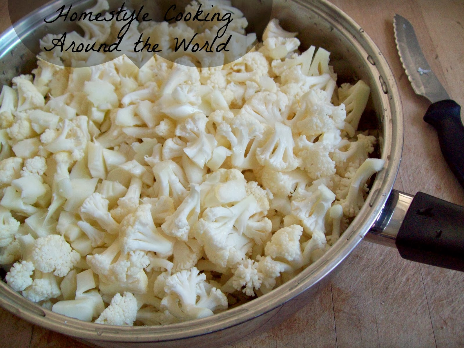 Homestyle Cooking Around The World Cauliflower and Egg Scramble