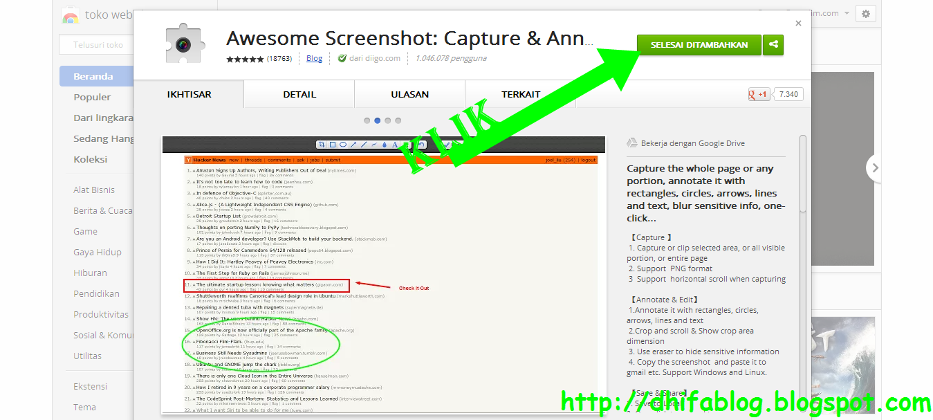 cara Membuat Screenshot Google Chrome Dhifa Blog