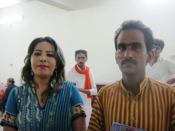 mumtaz kanwal in a party mumtaz kanwal in blue dress