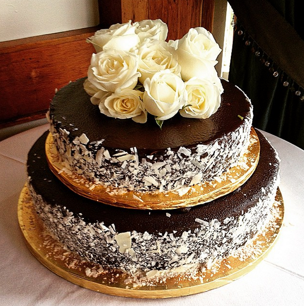 Pandoro Black Doris Plum And Mediterranean Orange Wedding Cake