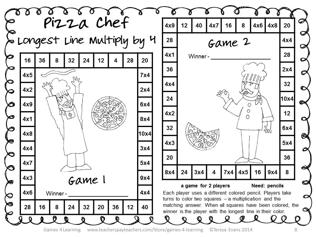 Fun Games 4 Learning More NO PREP Math Games Freebies