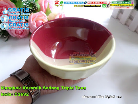 Mangkok Keramik Sedang Triple Tone Mangkok Keramik Sedang Triple Tone