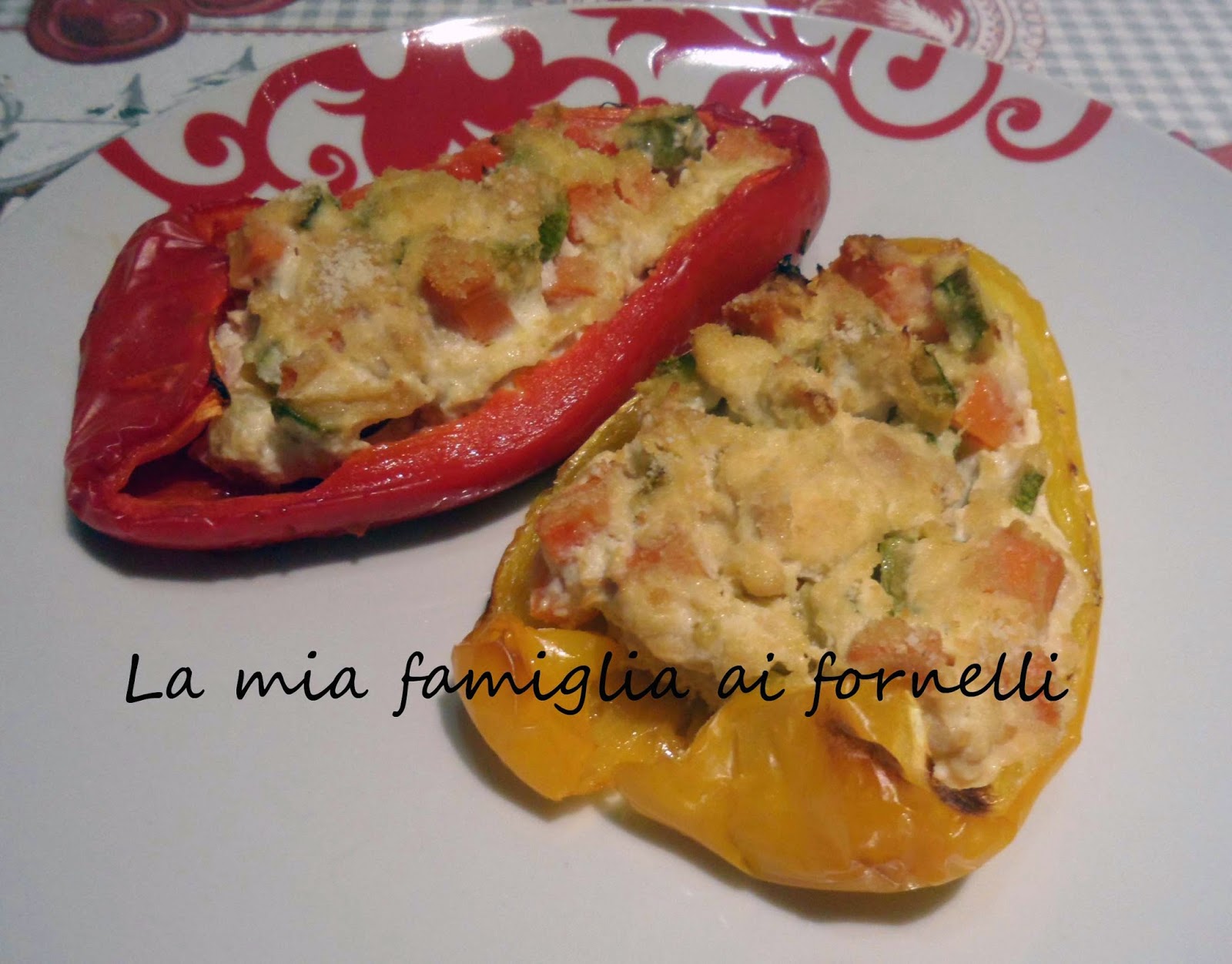 Peperoni Ripieni Di Ricotta E Verdure La Mia Famiglia Ai Fornelli