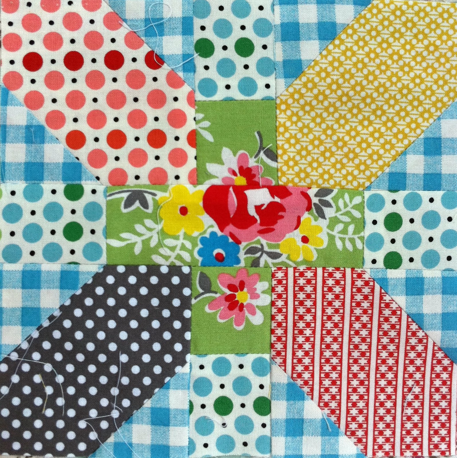 baby burrito quilts Japanese x and scrappy quilt block