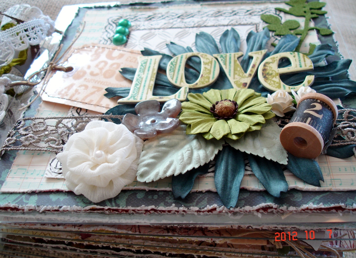 Scrapbooking by Phyllis Premade 8x8 Acrylic Scrapbook Album *Love*